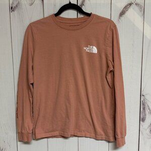 The North Face Women’s Long Sleeve Logo Tee Mauve Pink Medium EUC